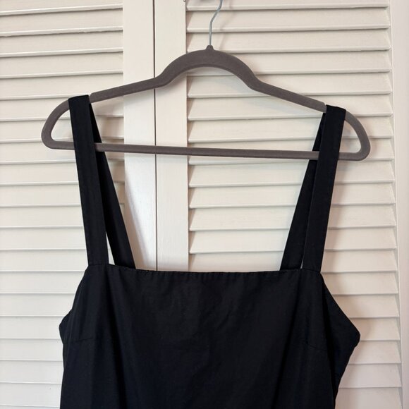 Banana Republic women's Poplin Tiered Maxi sundress 16 black square neck - Picture 5 of 14